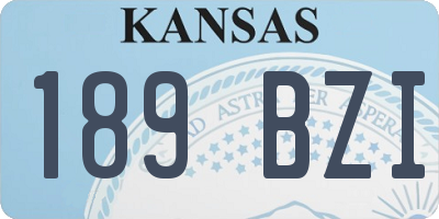 KS license plate 189BZI