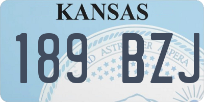 KS license plate 189BZJ
