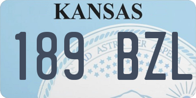 KS license plate 189BZL