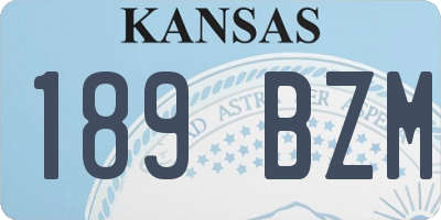 KS license plate 189BZM