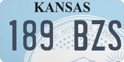 KS license plate 189BZS