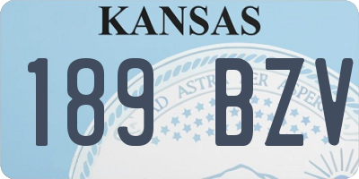 KS license plate 189BZV