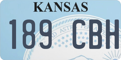 KS license plate 189CBH