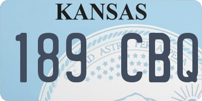 KS license plate 189CBQ