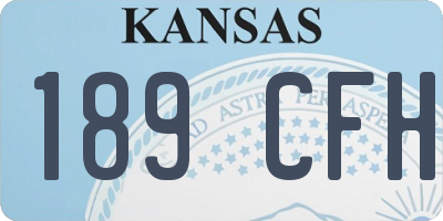 KS license plate 189CFH