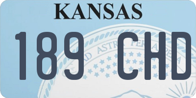 KS license plate 189CHD
