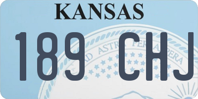 KS license plate 189CHJ