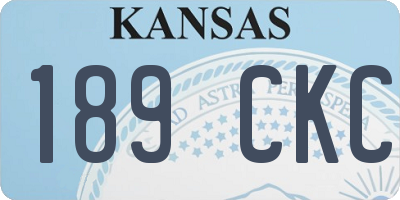 KS license plate 189CKC