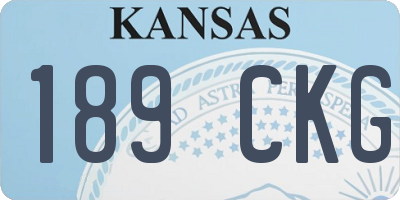 KS license plate 189CKG