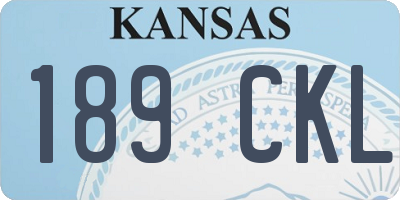KS license plate 189CKL