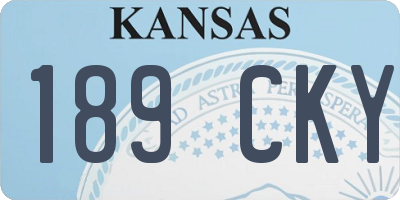 KS license plate 189CKY