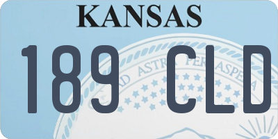 KS license plate 189CLD