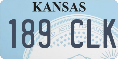 KS license plate 189CLK