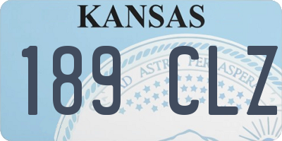 KS license plate 189CLZ