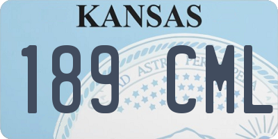 KS license plate 189CML