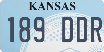 KS license plate 189DDR