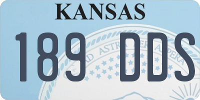 KS license plate 189DDS
