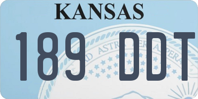 KS license plate 189DDT