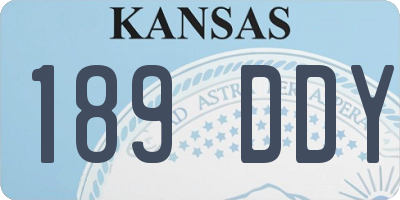 KS license plate 189DDY