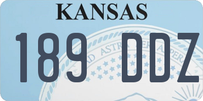 KS license plate 189DDZ