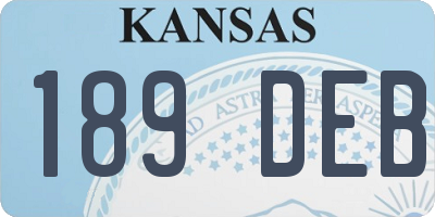 KS license plate 189DEB