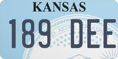 KS license plate 189DEE