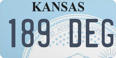 KS license plate 189DEG