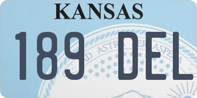 KS license plate 189DEL
