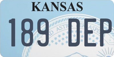 KS license plate 189DEP