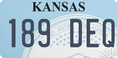 KS license plate 189DEQ