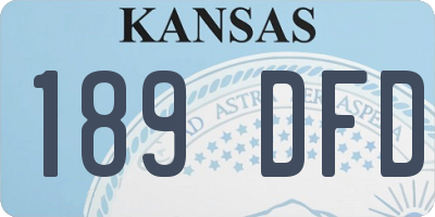 KS license plate 189DFD