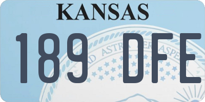 KS license plate 189DFE
