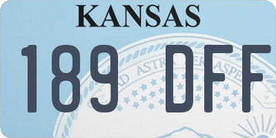 KS license plate 189DFF