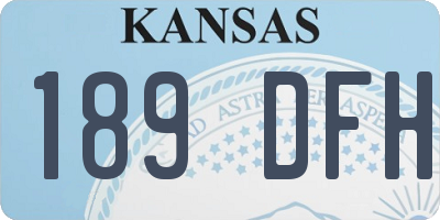 KS license plate 189DFH