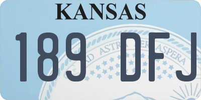KS license plate 189DFJ