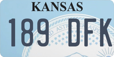 KS license plate 189DFK