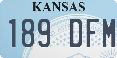 KS license plate 189DFM