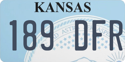 KS license plate 189DFR