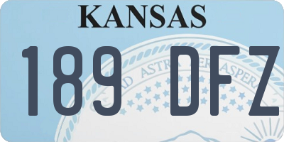 KS license plate 189DFZ