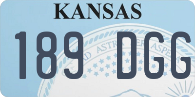 KS license plate 189DGG