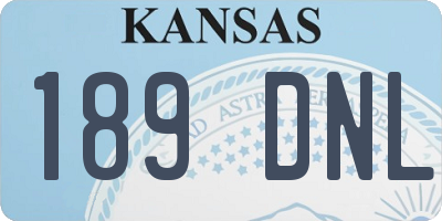 KS license plate 189DNL