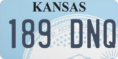 KS license plate 189DNQ
