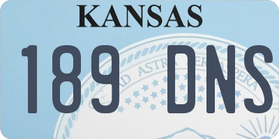 KS license plate 189DNS