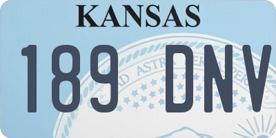 KS license plate 189DNV