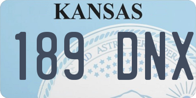 KS license plate 189DNX