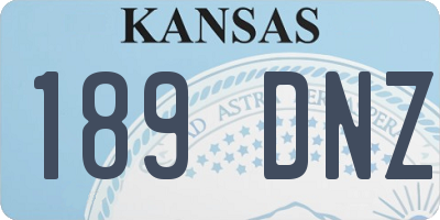 KS license plate 189DNZ