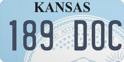 KS license plate 189DOC