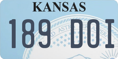 KS license plate 189DOI