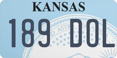 KS license plate 189DOL