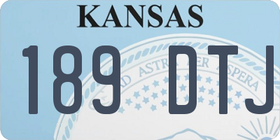 KS license plate 189DTJ